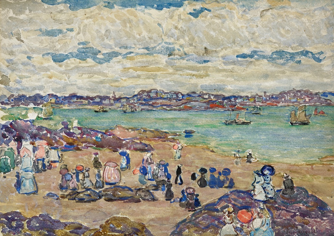 Maurice Brazil Prendergast - Figures on the Beach