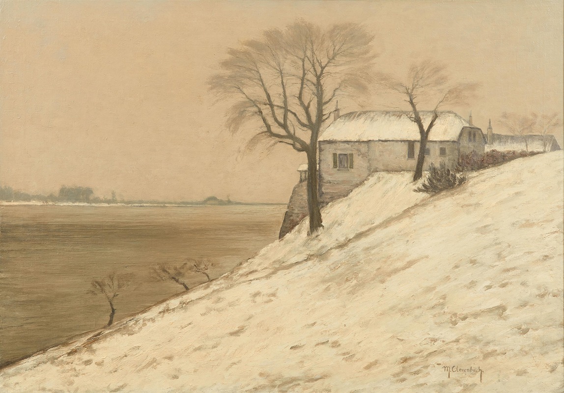 Max Clarenbach - Der Rhein bei Düsseldorf mit Blick auf die Schnellenburg