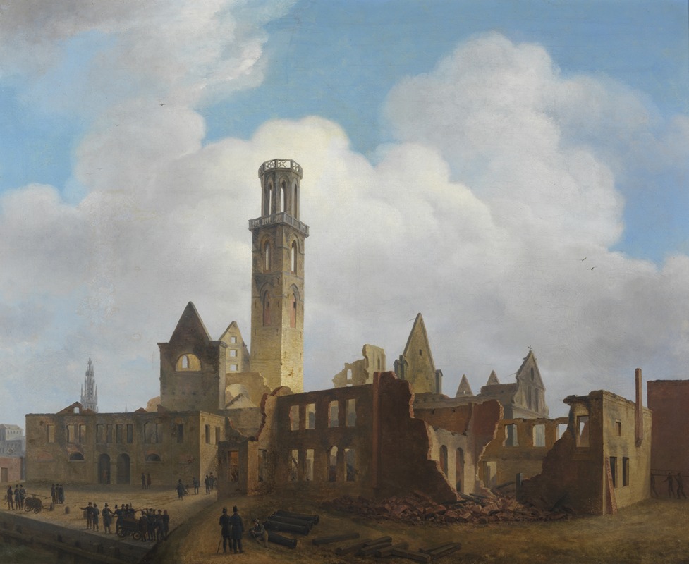 Philippe Jacques Van Brée - Na de brand van de St.-Michielsabdij