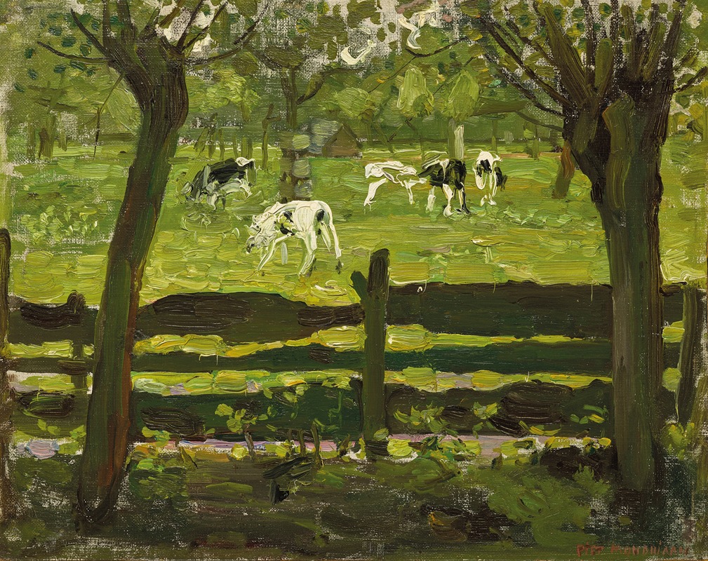 Piet Mondrian - Vaches sur le pré
