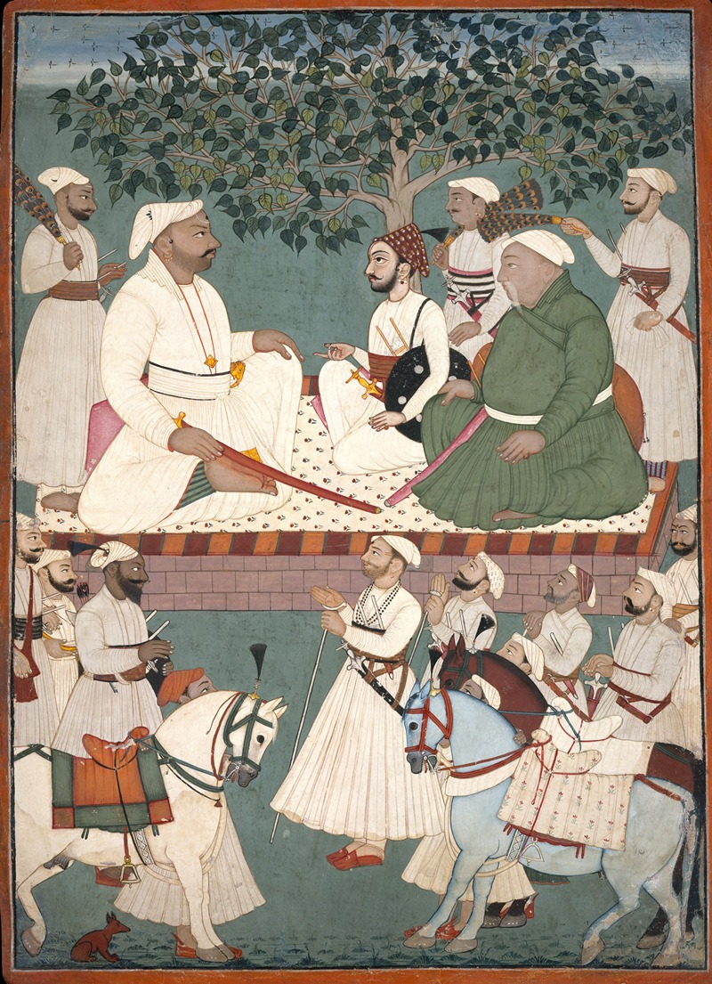 A Master of the Mandi atelier - Maharaja Sidh Sen Receiving an Embassy