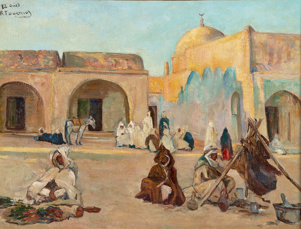 Renée Tourniol - Sur la place, El Oued