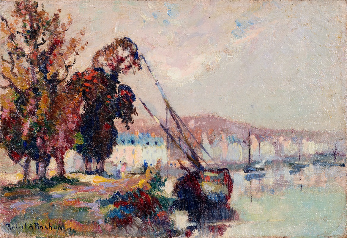 Robert Antoine Pinchon - Le port de Saint-Valéry-en-Caux