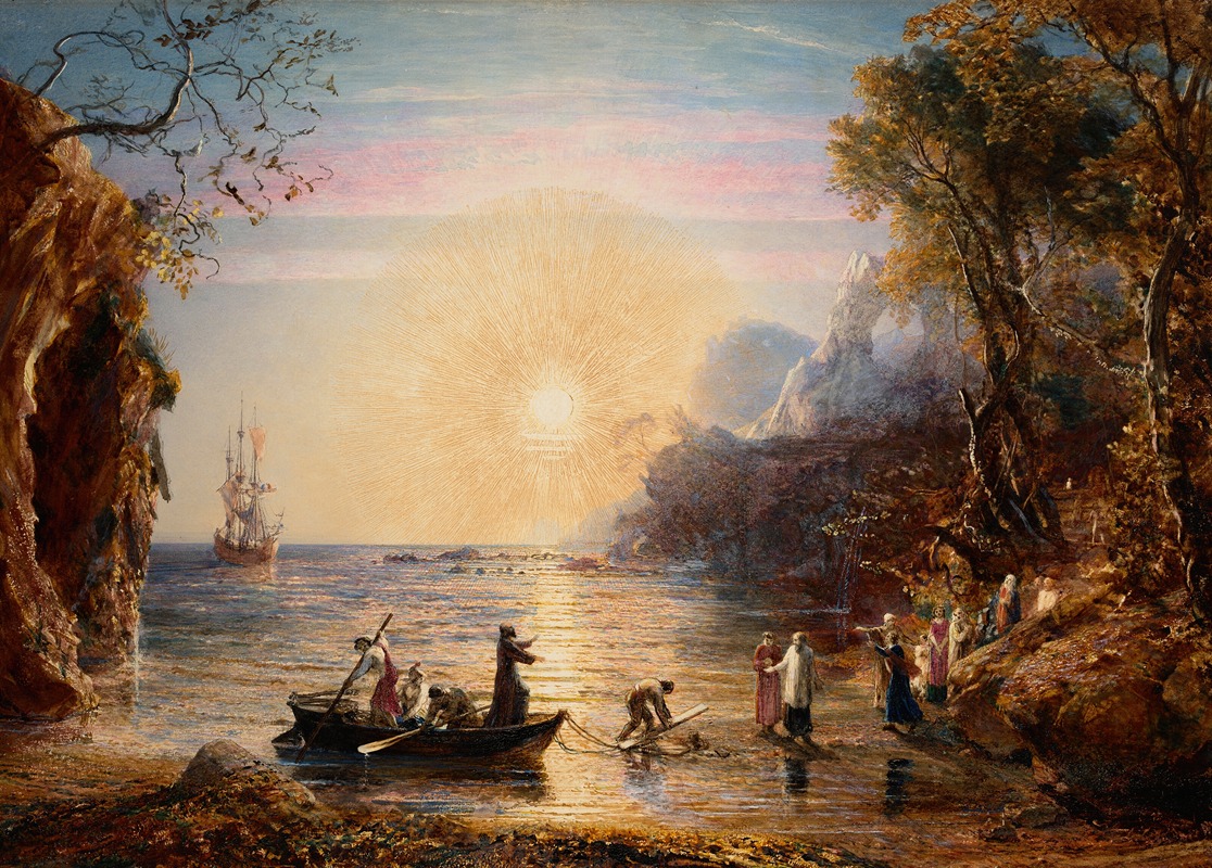 Samuel Palmer - St. Paul Landing in Italy