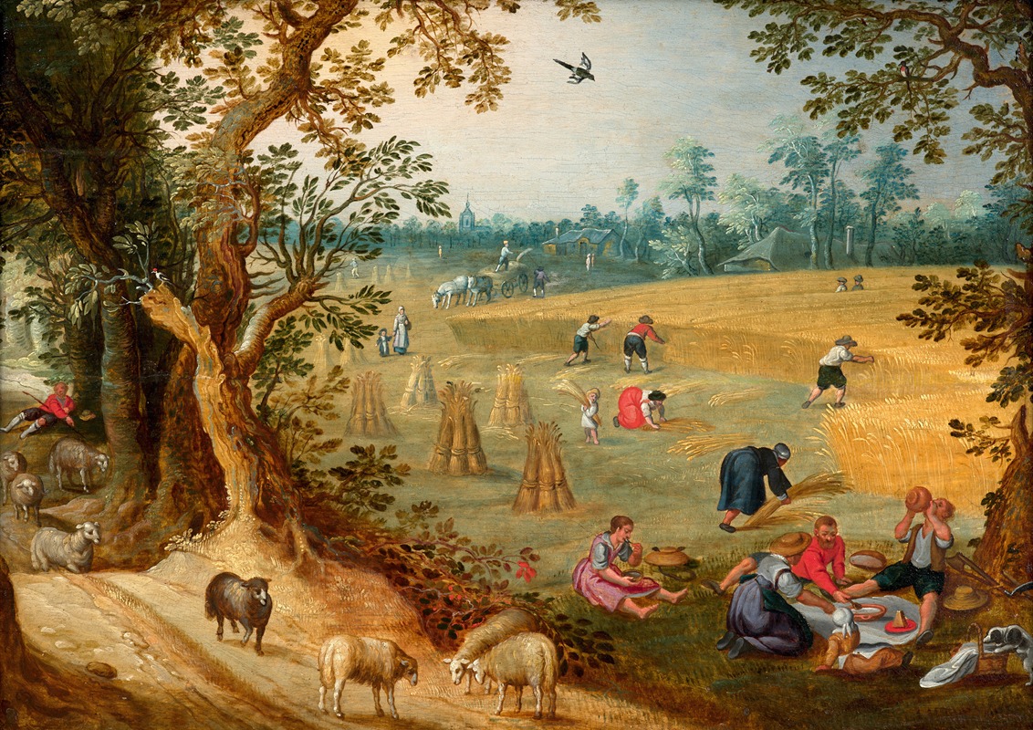 Sebastien Vrancx - The Harvest, allegory of Summer