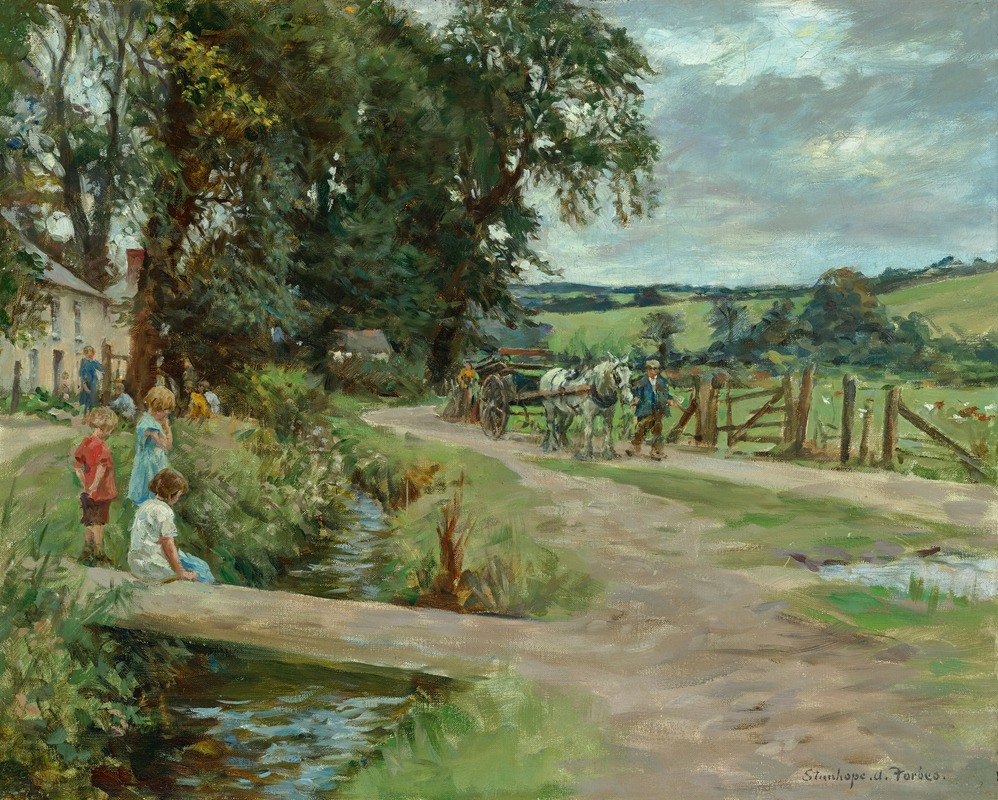 Stanhope Alexander Forbes - The village stream
