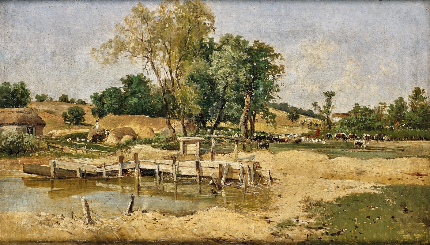 Theodor Von Hörmann - A Watering Place in Kis Bagh