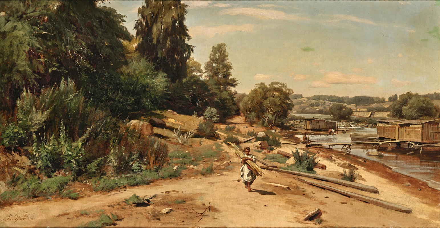Vladimir Donatovic Orlovsky - A Brushwood Gatherer