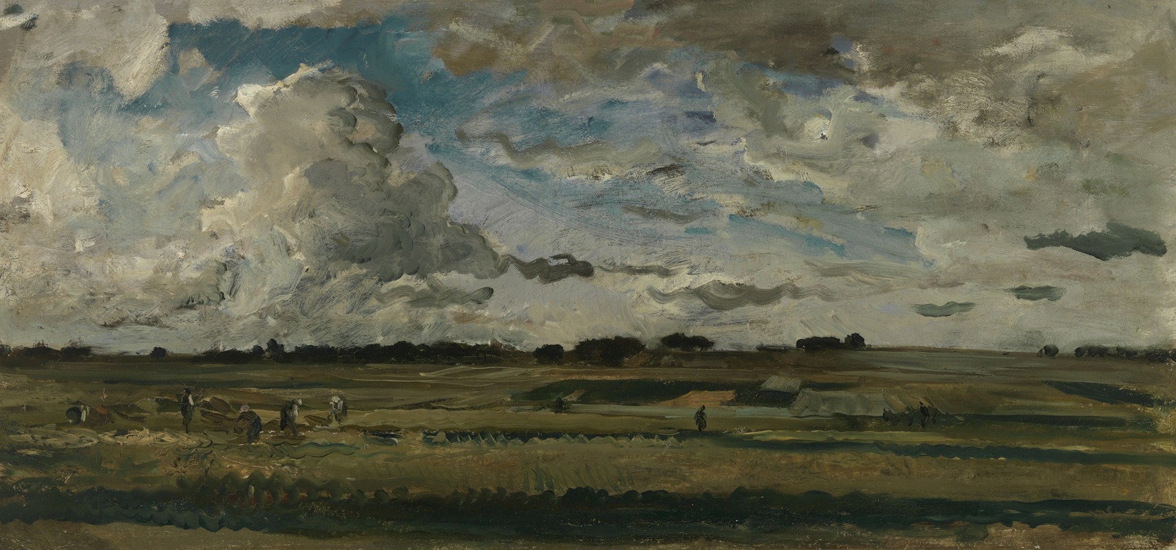 Charles François Daubigny - Paysage aux Moissonneurs