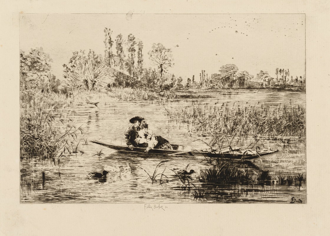 Félix Hilaire Buhot - On the Thread of the Water