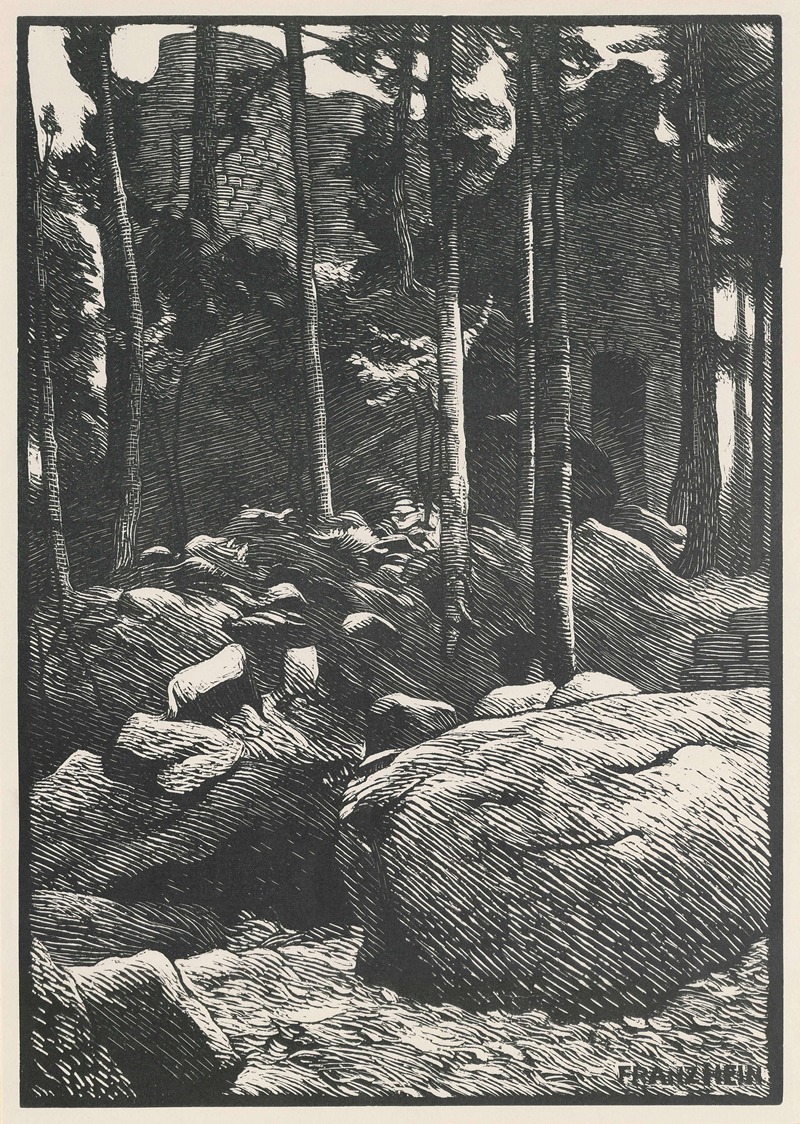 Franz Hein - Ruine im Wald