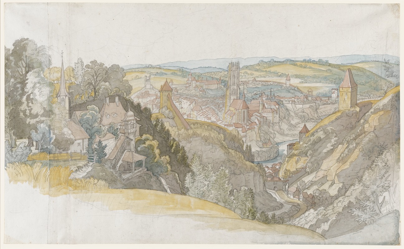 Georg Ludwig Vogel - View of the Town of Fribourg