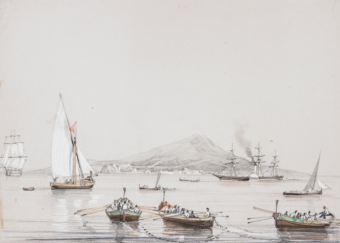 Giuseppe Canella - View of Mount Vesuvius