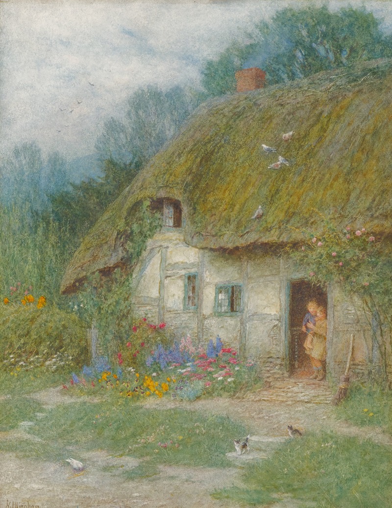 Helen Allingham - A Wiltshire Cottage