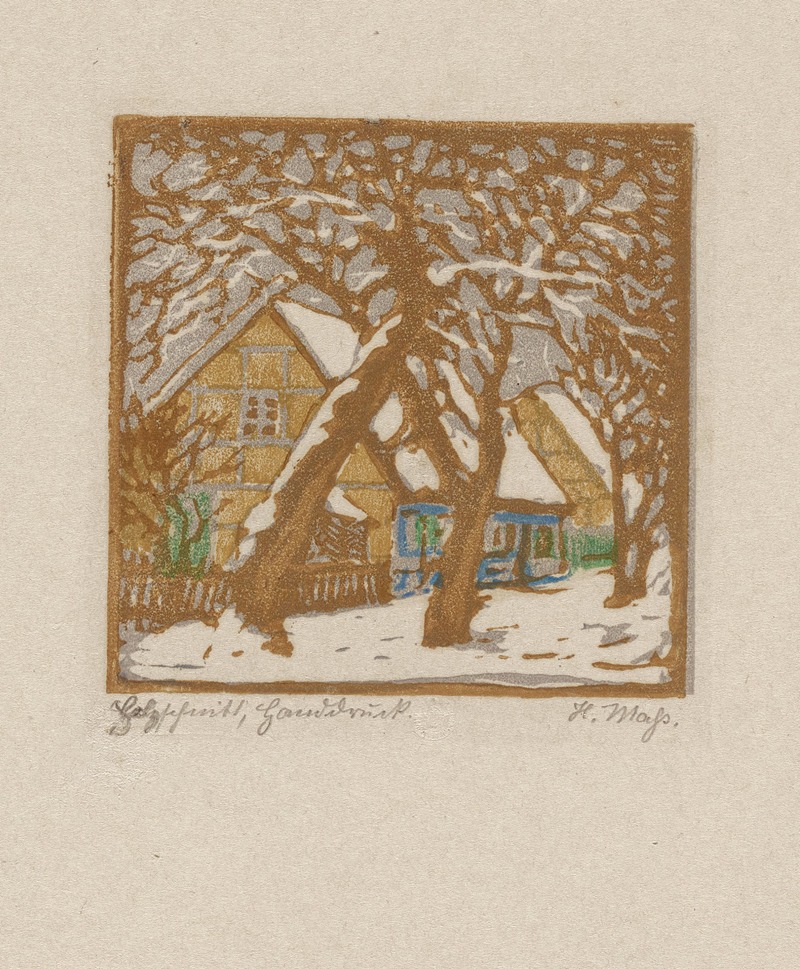 Helene Mass - Farmhouse in the Snow