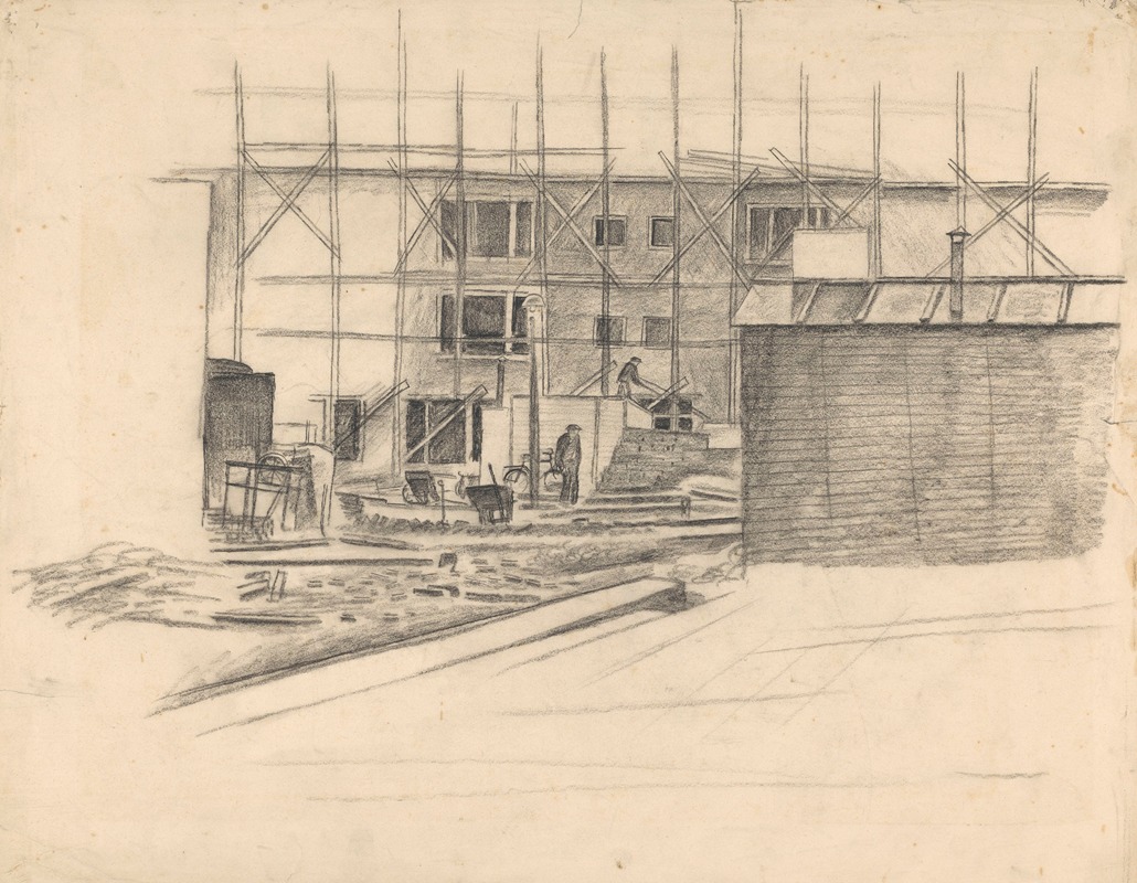 Henk Henriët - Gebouw in aanbouw