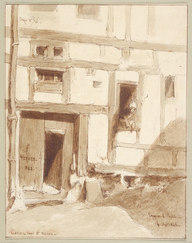 Louis-Adolphe Hervier - Caen, Courtyard of St. Murien