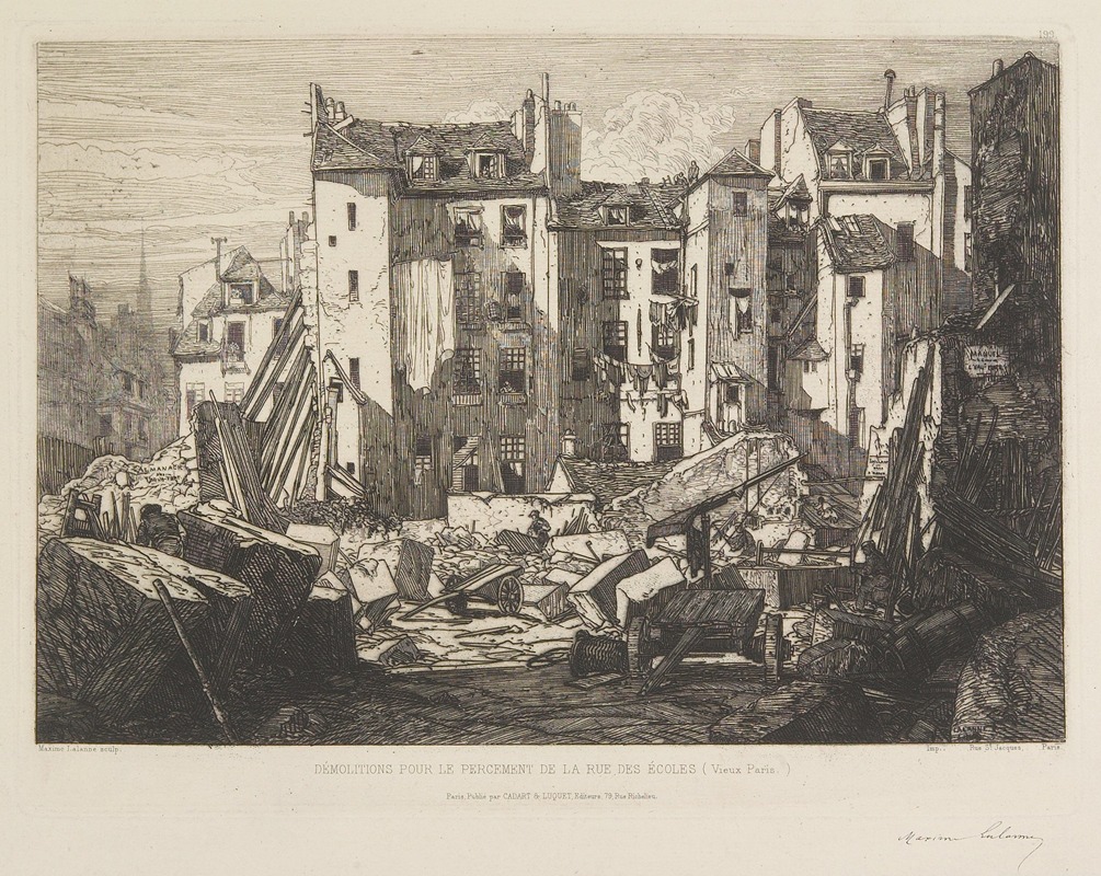 Maxime Lalanne - Demolition of Paris, La Rue des Ecoles