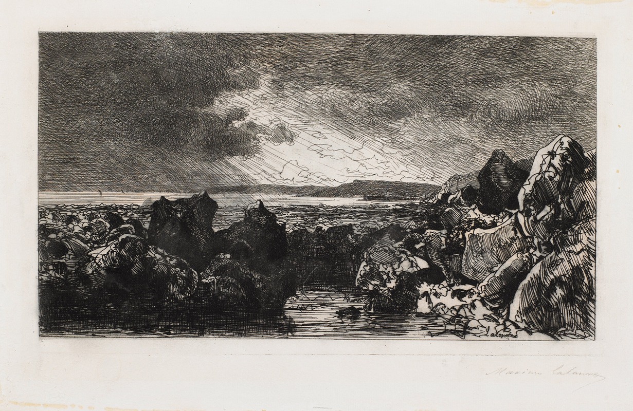 Maxime Lalanne - Les Roches noires près Trouville (Marèe Basse)