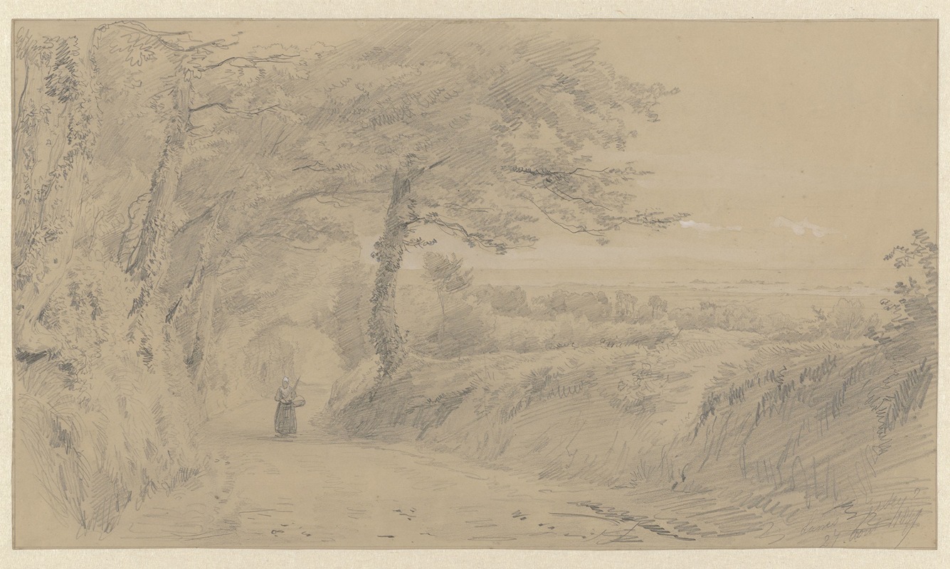 Pierre Louis Dubourcq - Landschap op Jersey