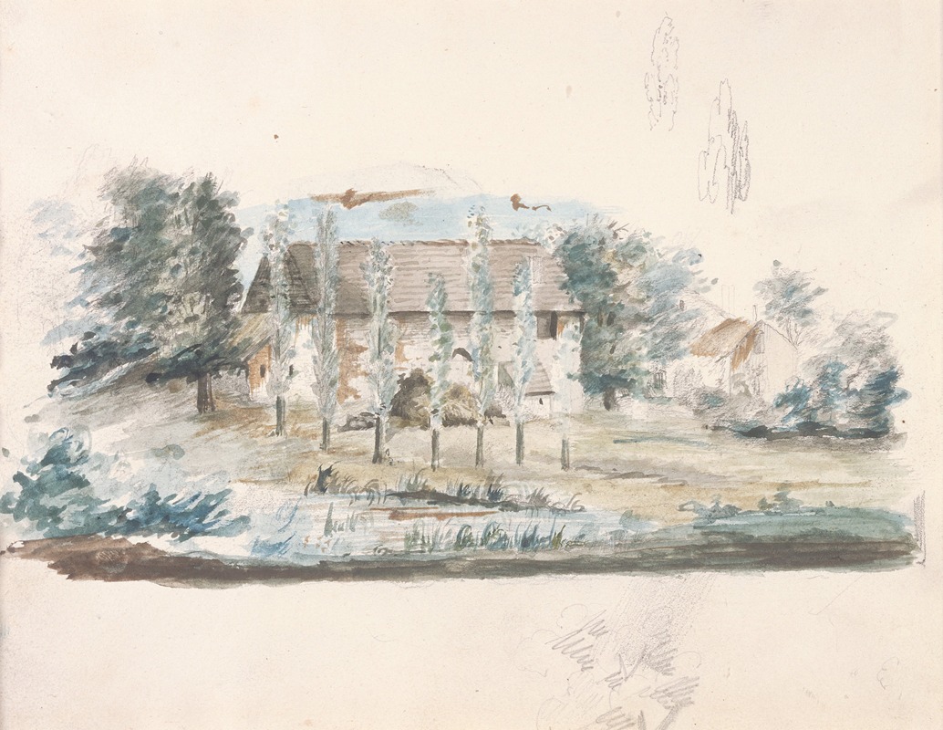 Théodore Rousseau - Farm Building in a Landscape