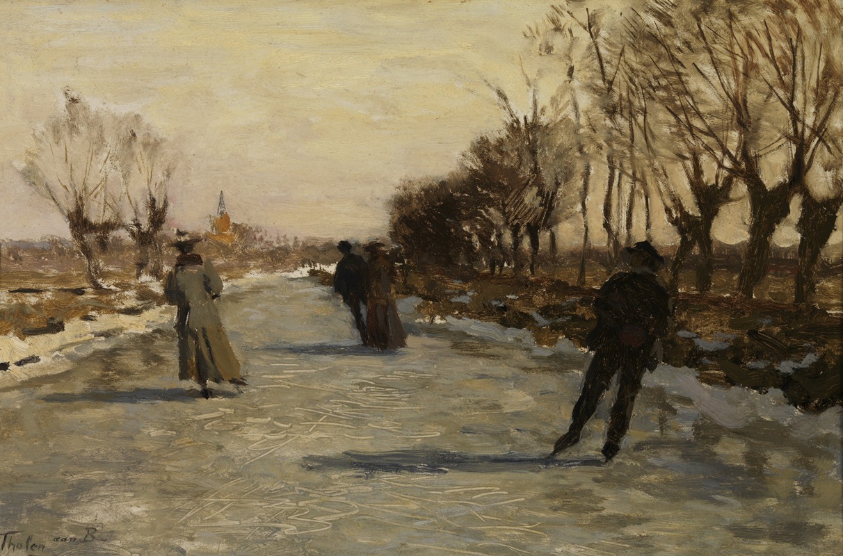 Willem Bastiaan Tholen - IJsvermaak (Schaatsenrijden).