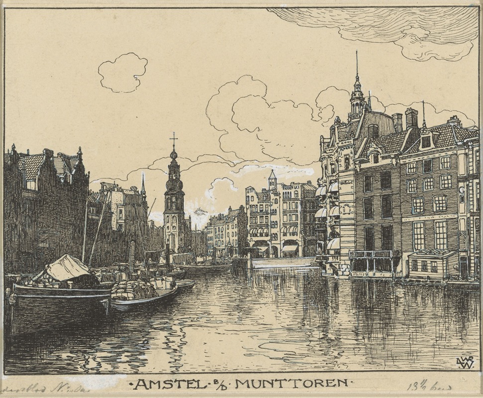 Willem Wenckebach - Amstel bij de Munttoren