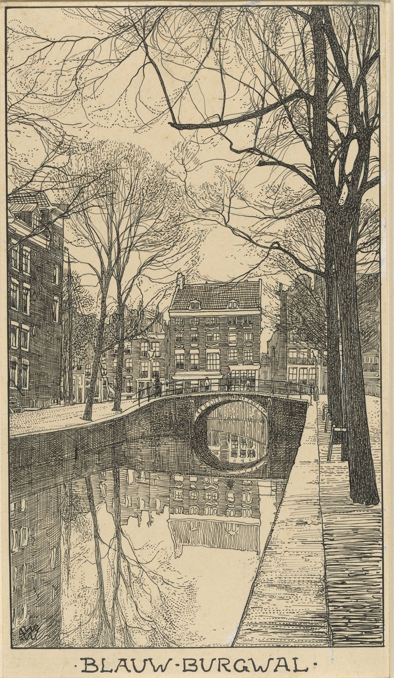 Willem Wenckebach - Blauw Burgwal te Amsterdam