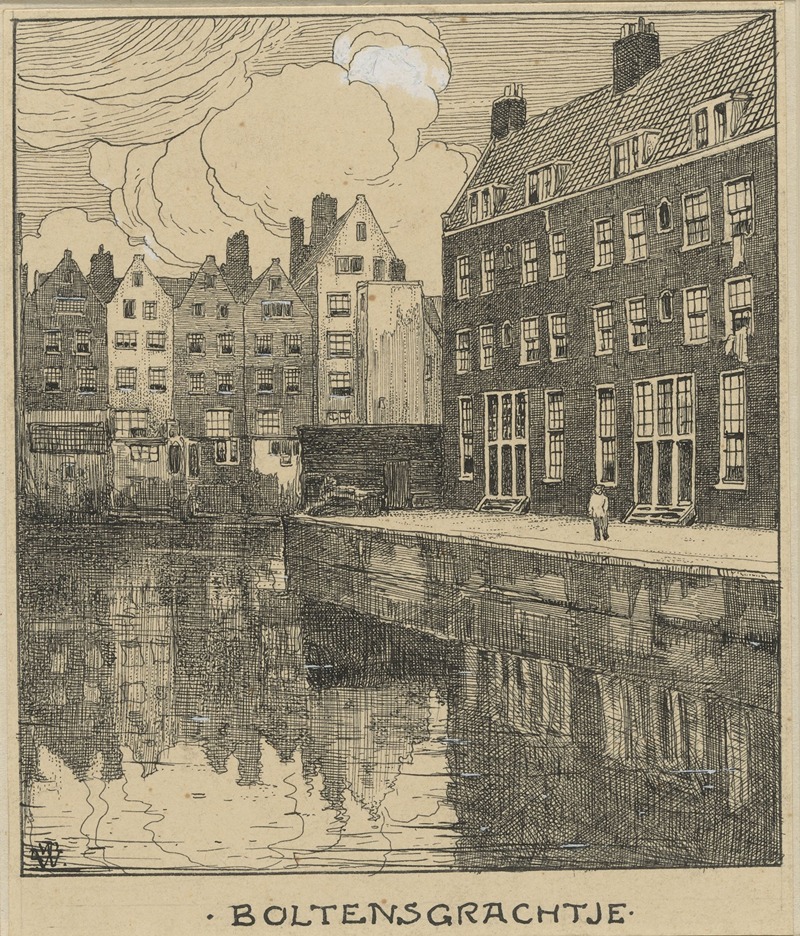 Willem Wenckebach - Boltensgrachtje te Amsterdam
