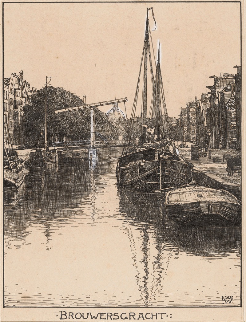 Willem Wenckebach - Brouwersgracht te Amsterdam