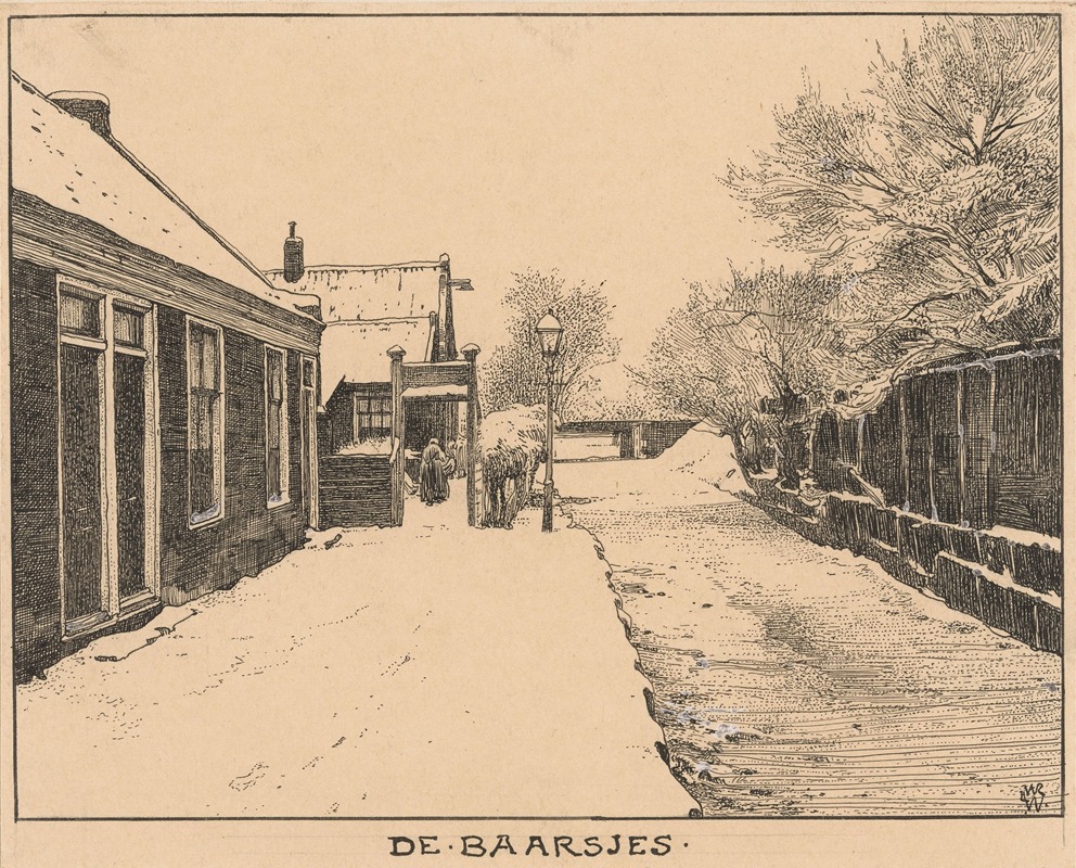 Willem Wenckebach - De Baarsjes te Amsterdam, in de winter