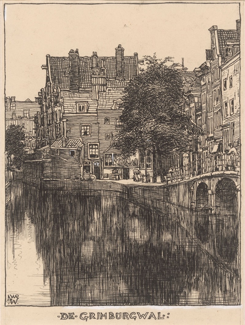 Willem Wenckebach - De Grimburgwal te Amsterdam