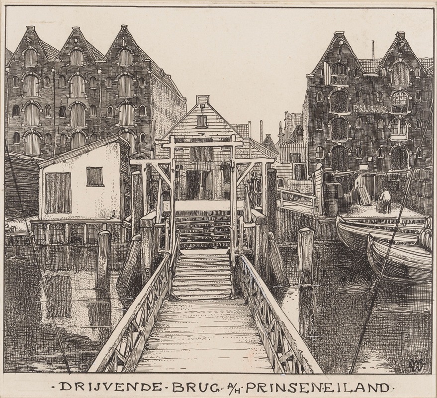 Willem Wenckebach - De Kippenbrug te Amsterdam