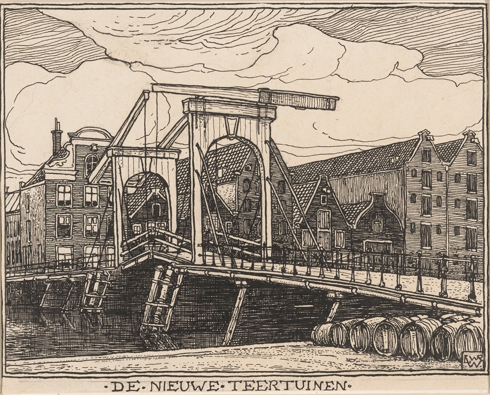 Willem Wenckebach - De Nieuwe Teertuinen te Amsterdam