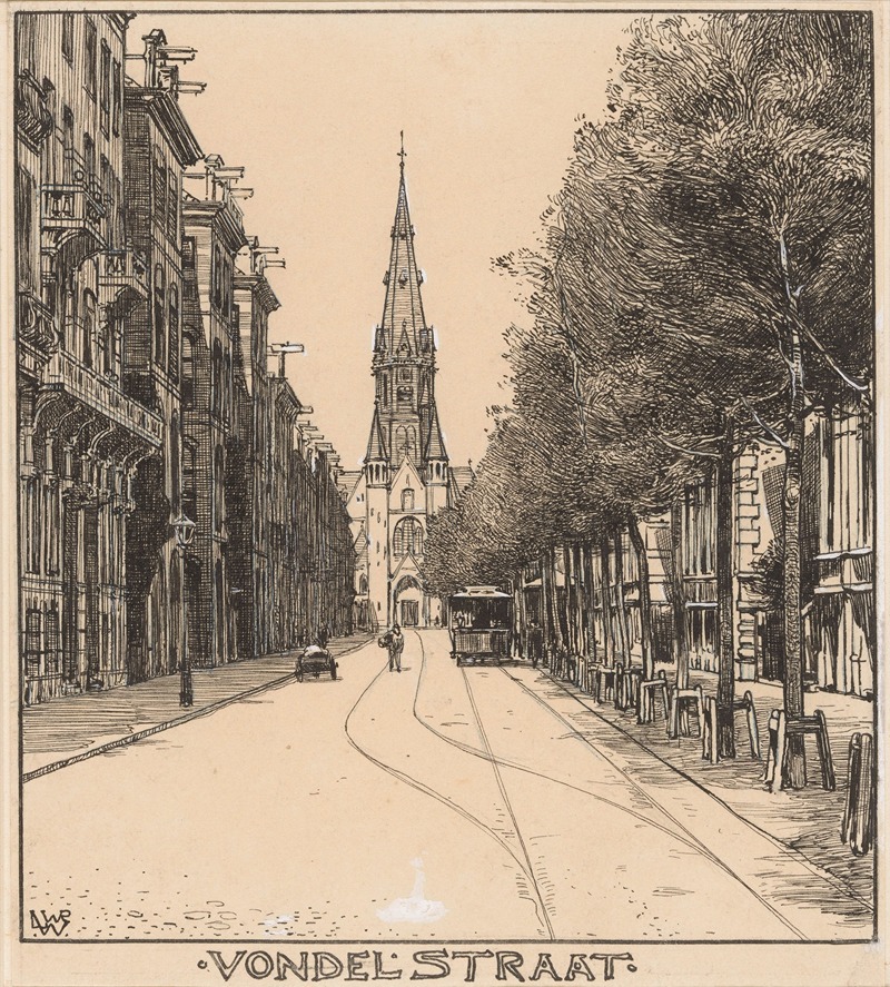 Willem Wenckebach - De Vondelstraat te Amsterdam