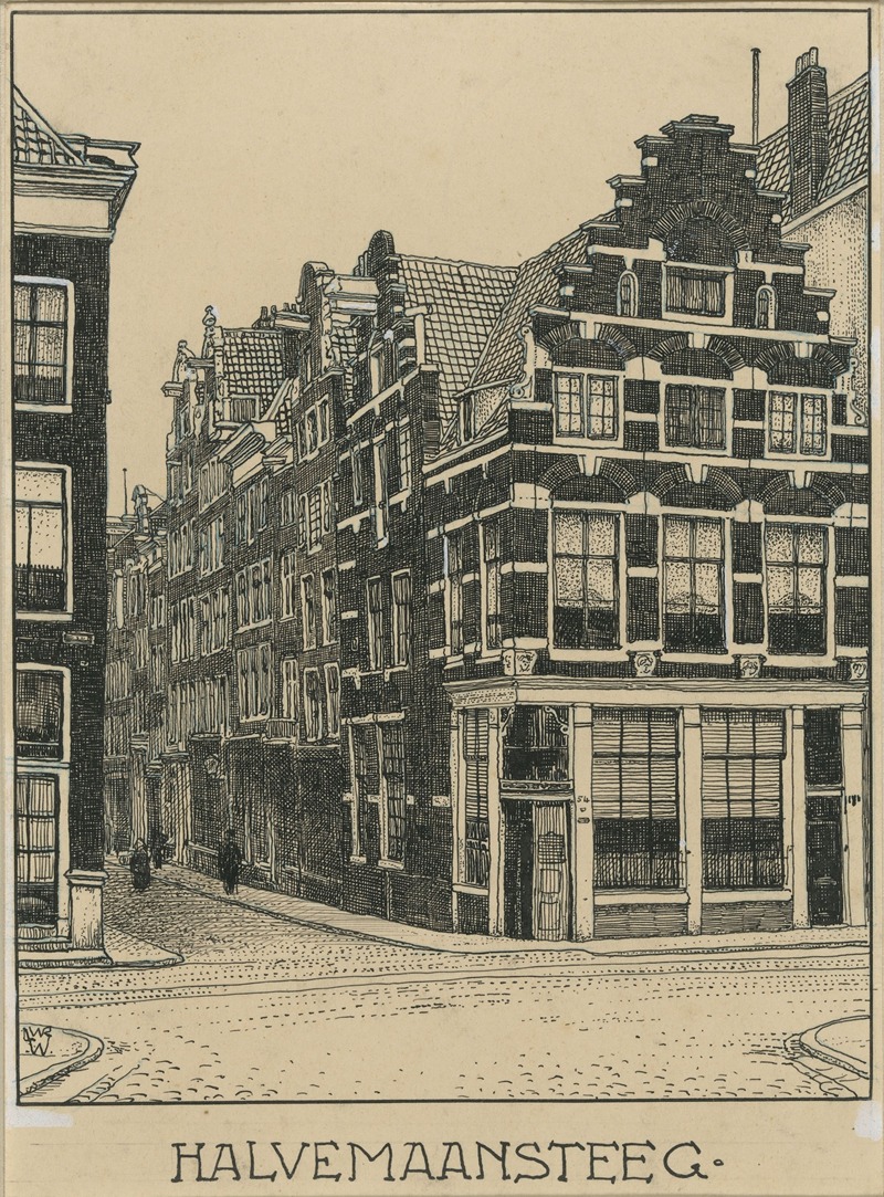 Willem Wenckebach - Halvemaansteeg te Amsterdam