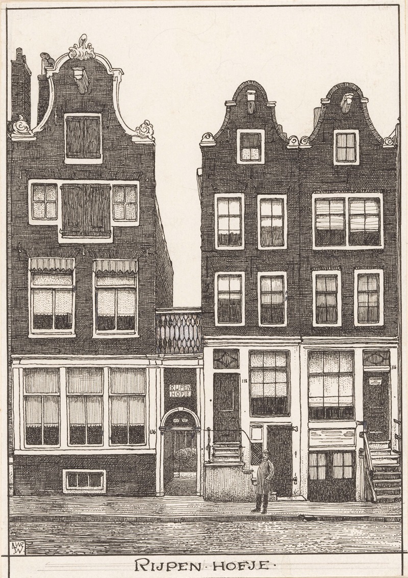 Willem Wenckebach - Het Rijpen Hofje te Amsterdam