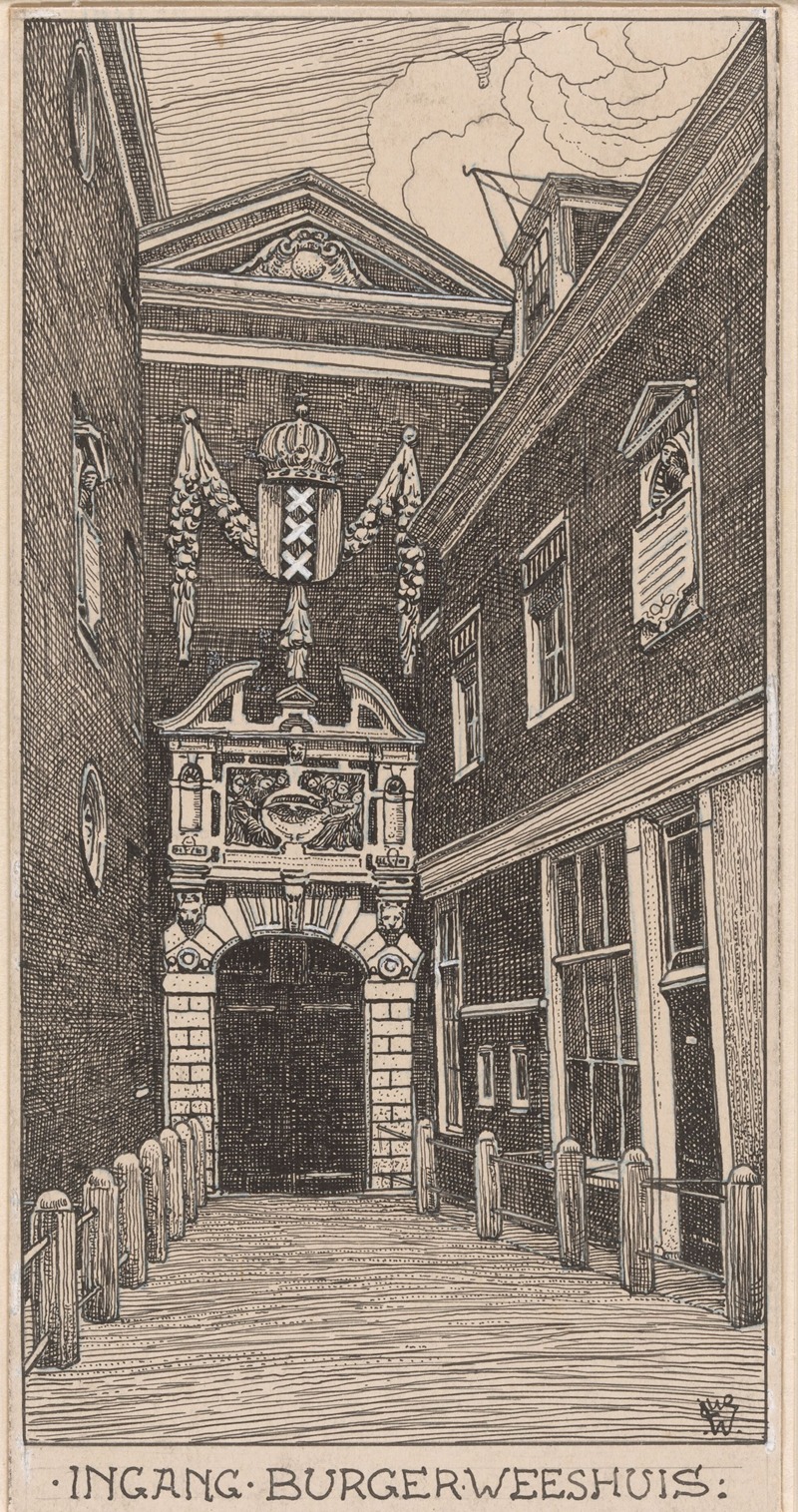 Willem Wenckebach - Ingang Burger Weeshuis te Amsterdam