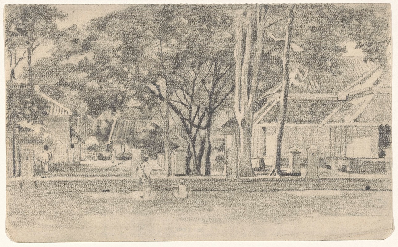 Willem Witsen - Huizen aan een laan