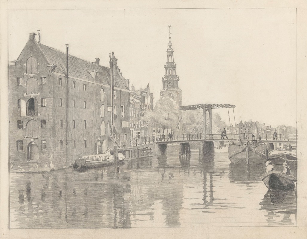 Willem Witsen - Stadsgezicht met de Montelbaanstoren