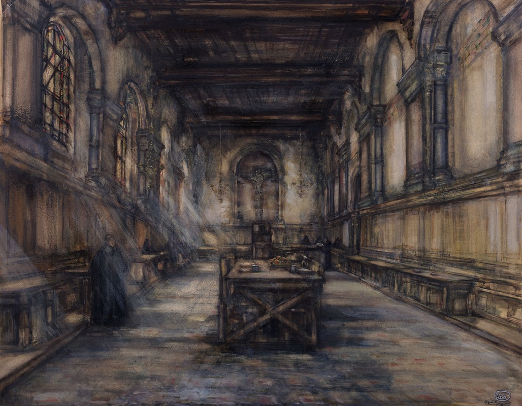 Alfred Delaunois - Refectory of the Keizersberg Abbey at Louvain