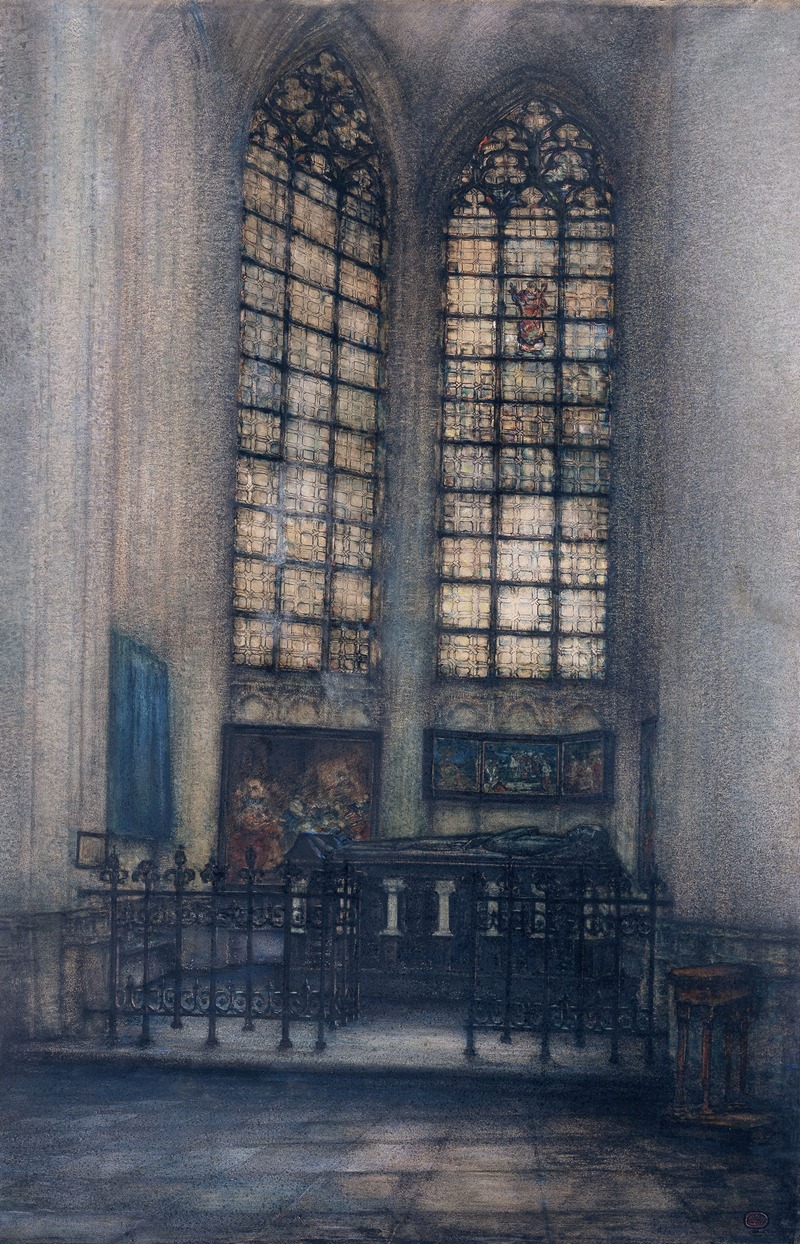 Alfred Delaunois - The Tomb of Henry I, the Count of Brabant, in Saint Peter’s Church in Leuven