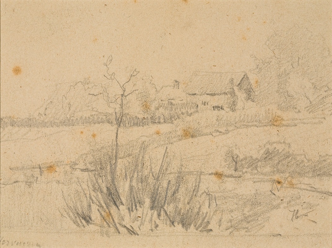 Alphonse Asselbergs - Farmhouse at Tervueren (study)