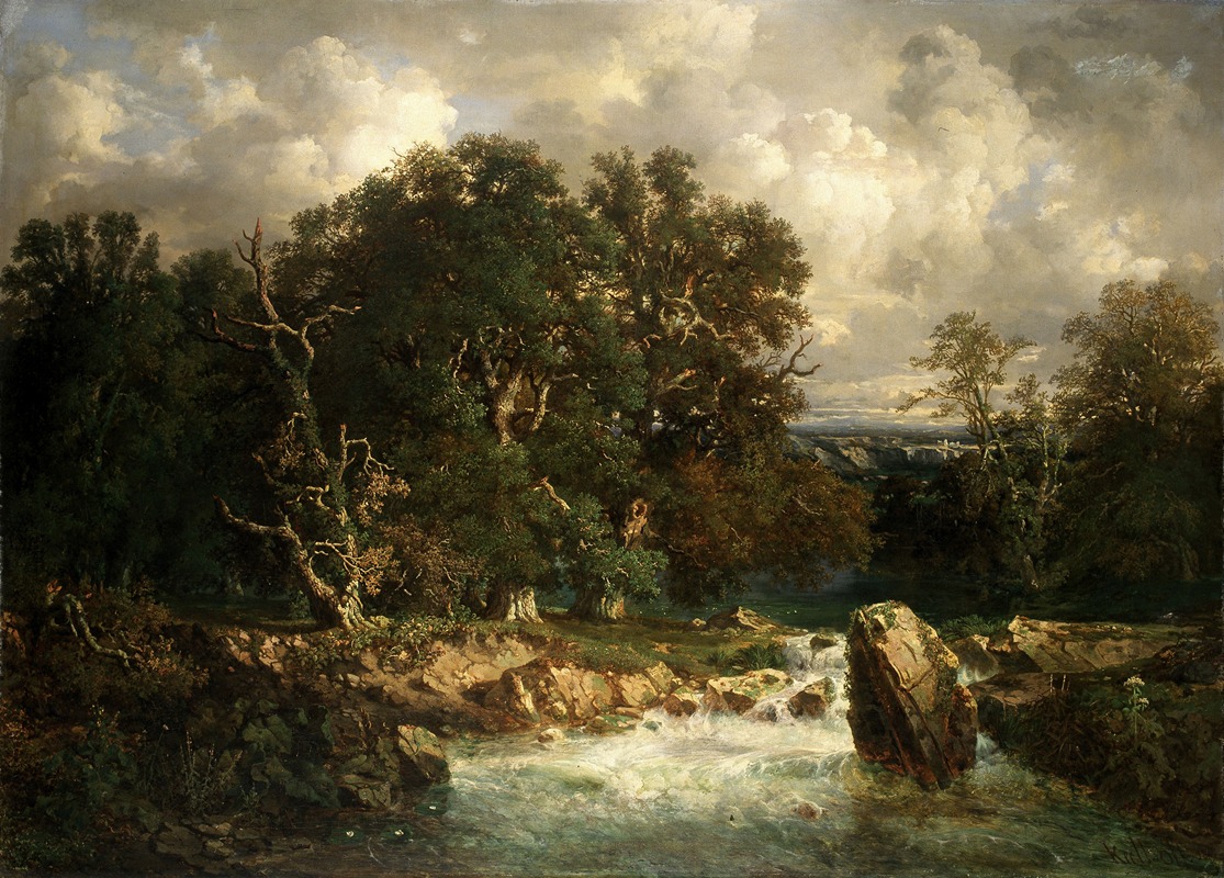 Frans Keelhoff - River Landscape