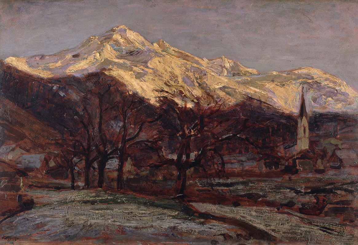 Giuseppe Carozzi - Dawn in the Mountains