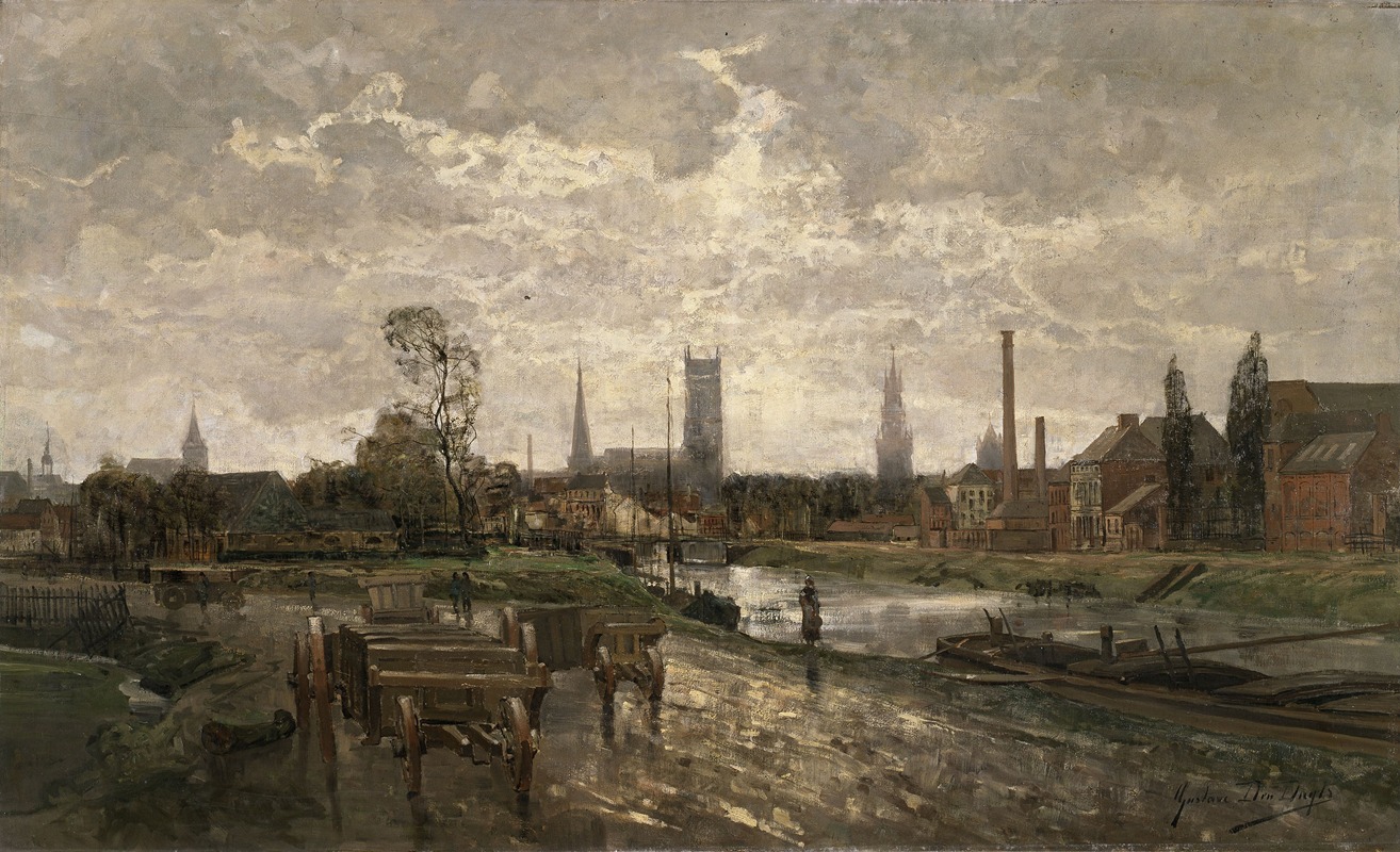 Gustave Den Duyts - Panoramic View of Ghent