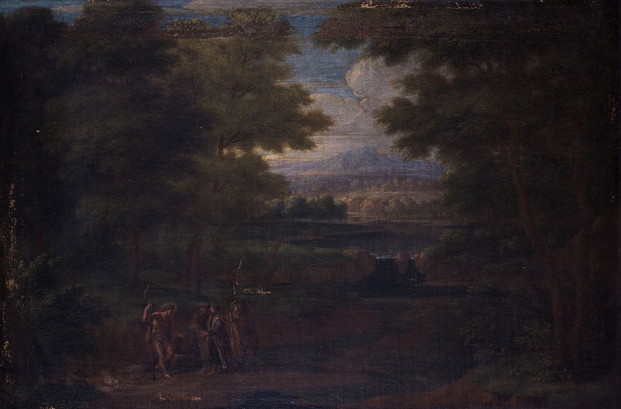 Ignatius de Beckers - Landscape with Christ and the Men of Emmaus