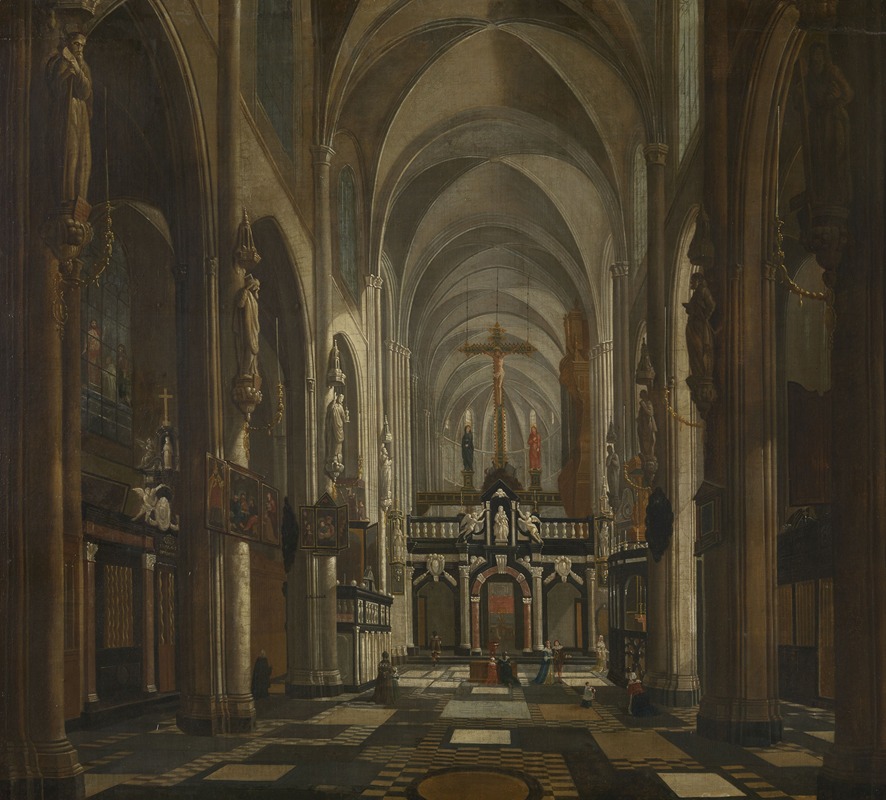 Jan Baptist van Meunincxhove - Interior of the former Saint Donatus Church in Bruges
