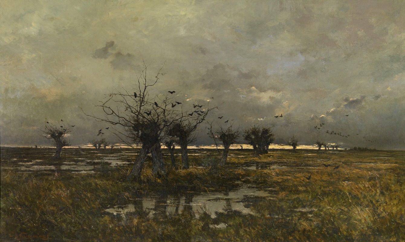 Joseph Théodore Coosemans - Evening in the Limburg Kempen
