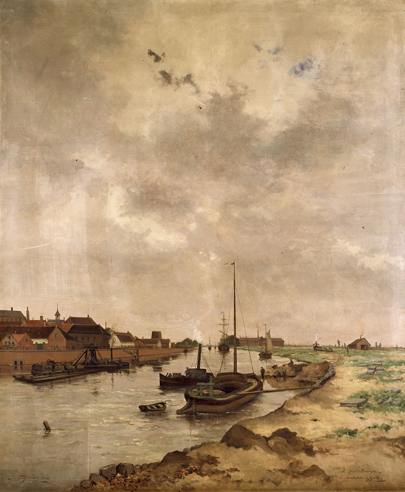 Joseph Théodore Coosemans - The Ghent-Terneuzen Canal in Ghent